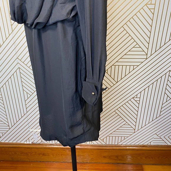 Bless'ed Are The Meek Pilot Shirt Dress in Black - Picture 8 of 12